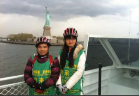 骑行10余万公里 途经51个国家 中国车手“环球骑行”抵达纽约 3.png