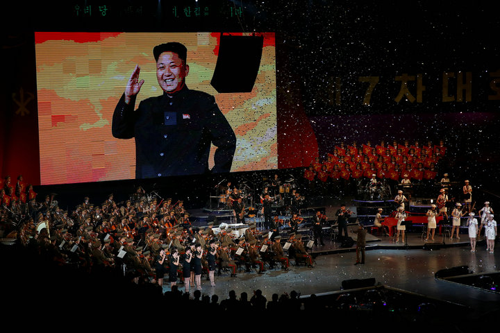 当地时间2016年5月11日，朝鲜平壤，朝鲜举办音乐会，庆祝劳动党七大闭幕，朝鲜政府高.jpg