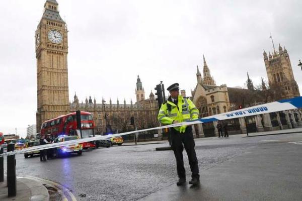 5.伦敦警方封锁了英国议会大厦。.jpeg