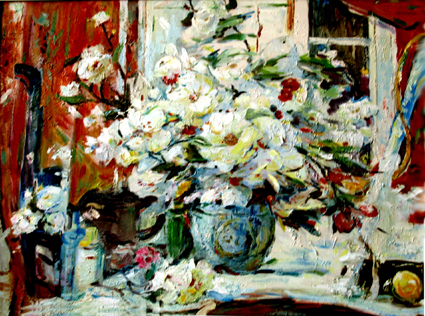 8 白色的花卉一  50x60cm   2003.jpg