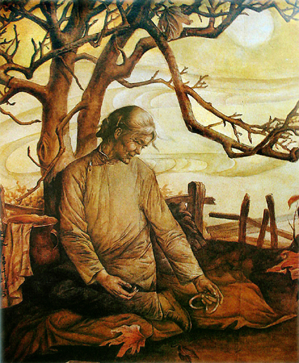 68往事悠悠 工笔国画  100x80 1992.JPG