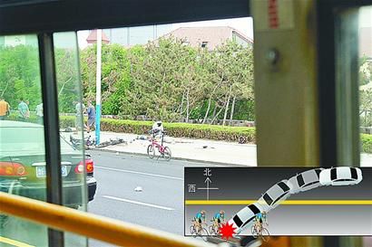 事发烟台大学东门附近，一白色凌志轿车越线逆行肇事.jpg